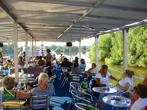 tourist boat cruising from Belgrade to Smederevo